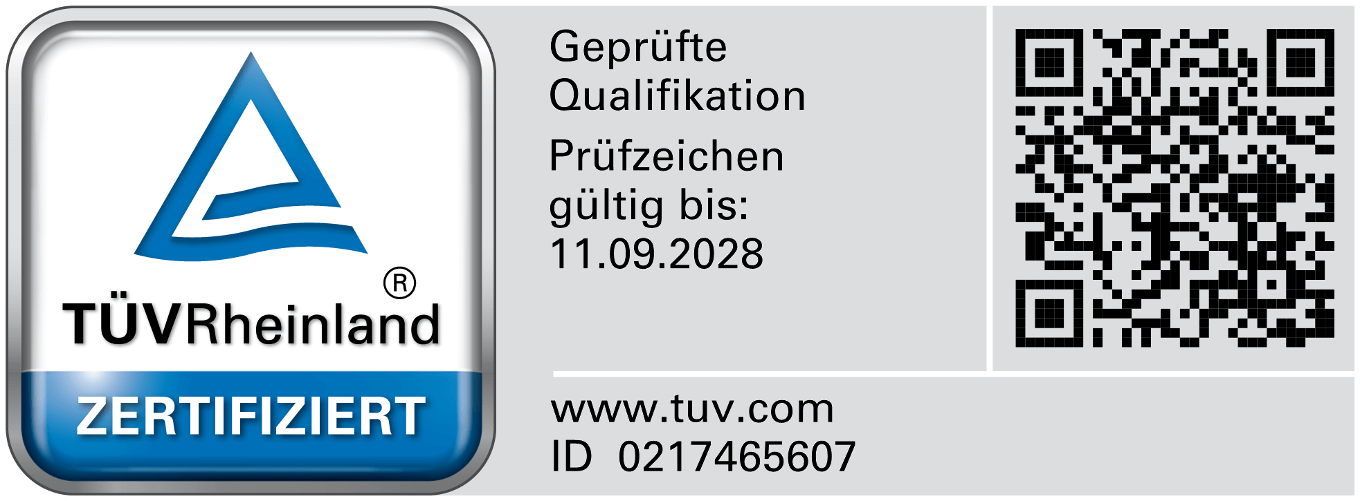TÜV Rheinland zertifiziert